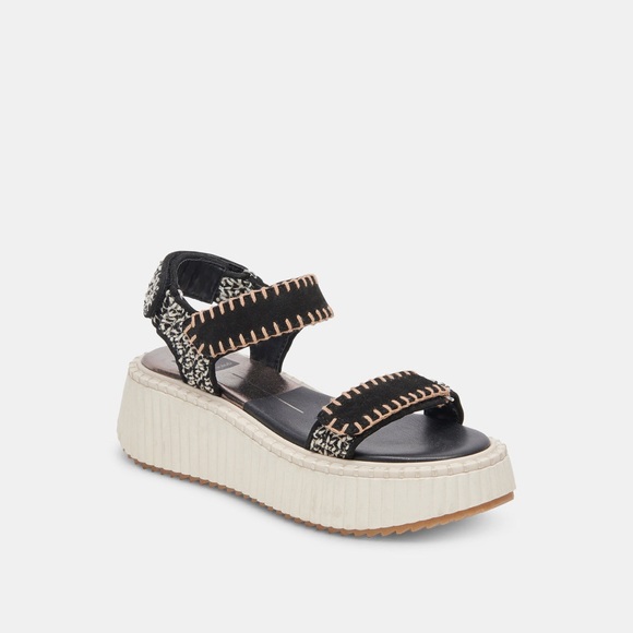 Dolce Vita Shoes - Dolce Vita Debra Sandals Black White Nubuck. Size 10